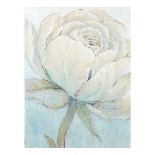 Tableau fleurs Rose Anglais Pastel