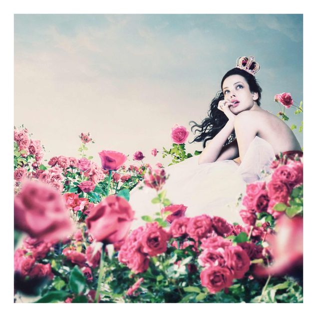 Tableau de nu Femme dans le champ de roses