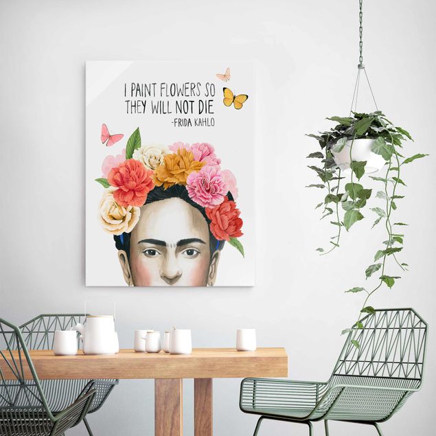 Tableaux moderne Pensées de Frida - Fleurs