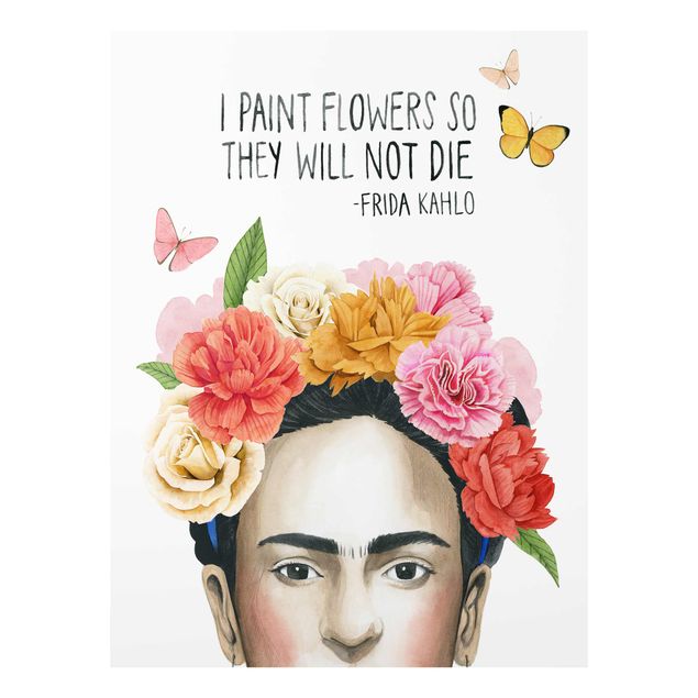 Tableau multicolor Pensées de Frida - Fleurs