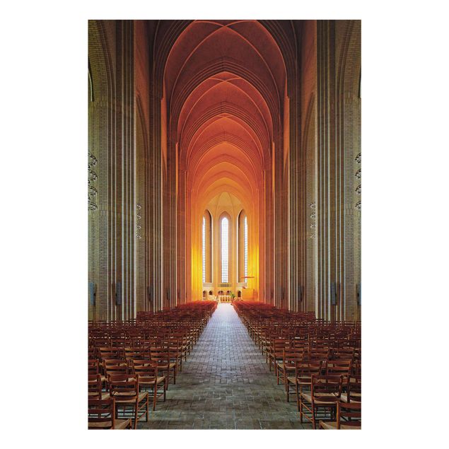 Tableaux orange L'église de Grundtvig à Copenhague