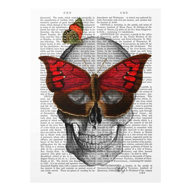 Tableaux animaux Scary Reading - Masque de papillon