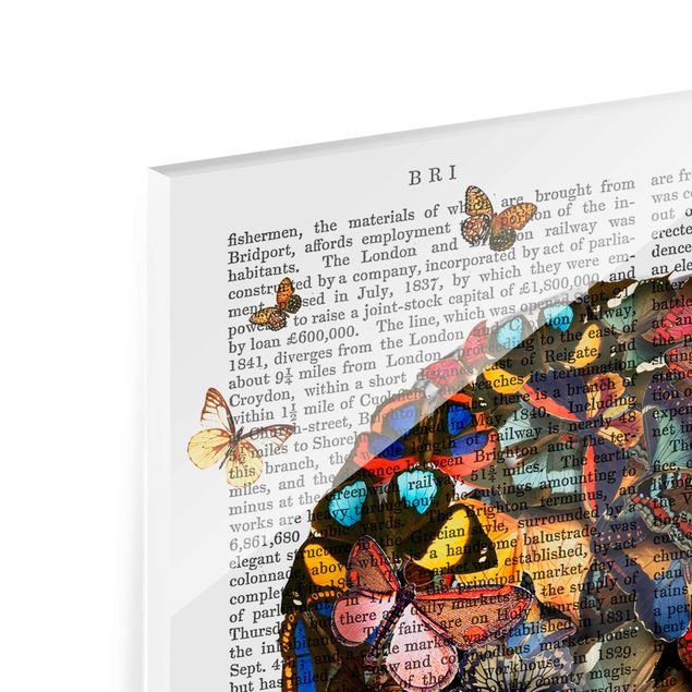 Tableaux muraux Scary Reading - Crâne de papillon