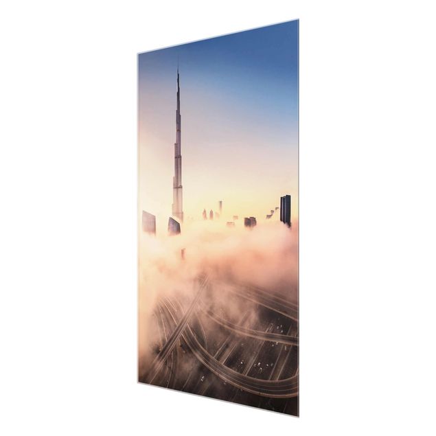 Tableau décoration Silhouette urbaine céleste de Dubaï