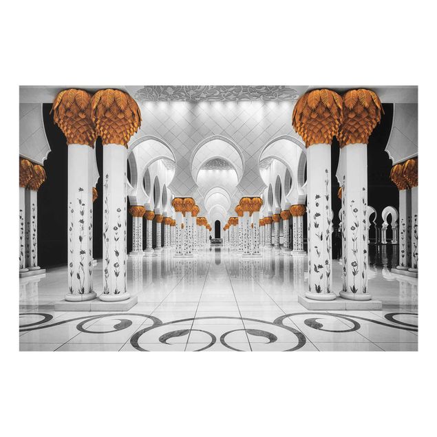 Tableaux noir et blanc Dans la mosquée