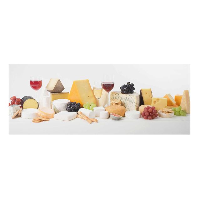 Tableaux en verre magnétique Variétés de fromages