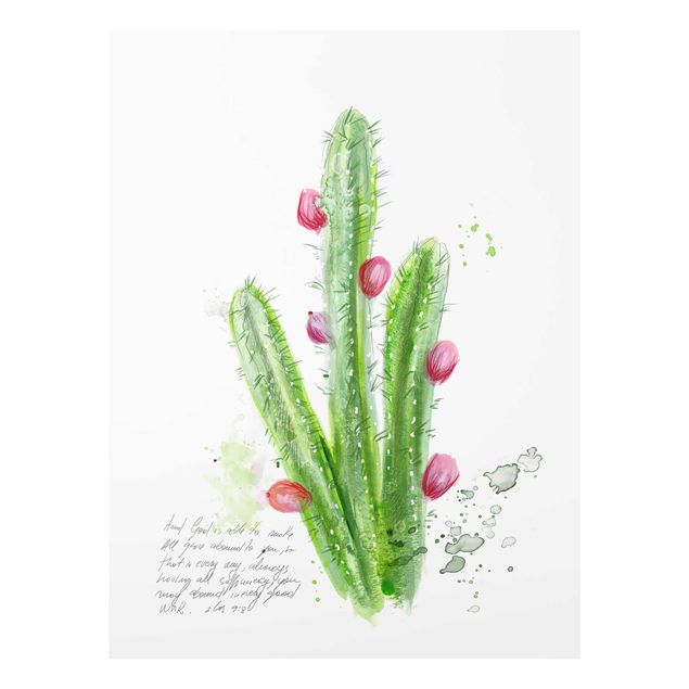 Tableaux verts Cactus avec verset biblique II