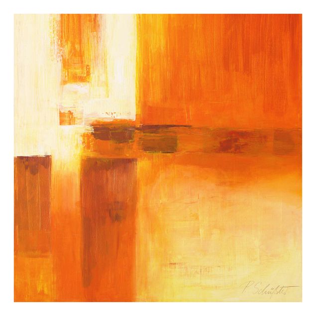 Tableaux marron Petra Schüßler - Composition en orange et marron 01
