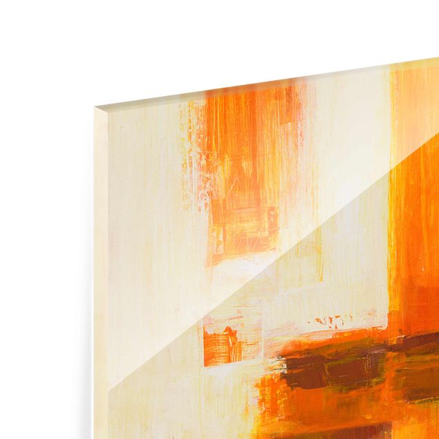 Tableaux Petra Schüßler - Composition en orange et marron 01