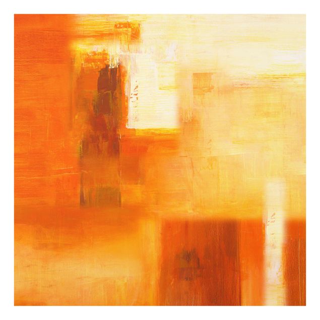 Tableau avec couleur orange Petra Schüßler - Composition en orange et marron 02