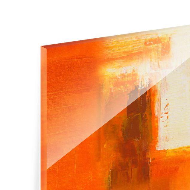Tableaux de Petra Schüßler Petra Schüßler - Composition en orange et marron 02