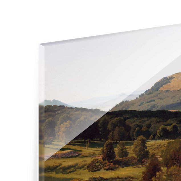 Tableau verre montagne Albert Bierstadt - Colline et Dale