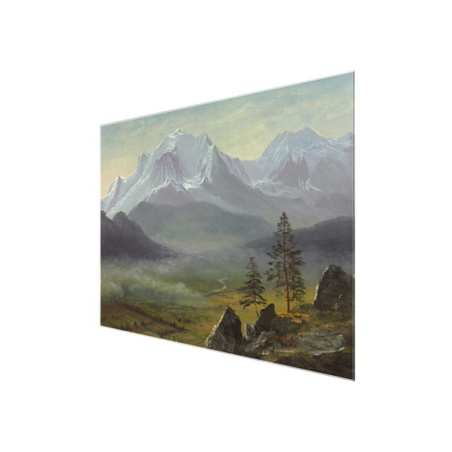 Tableau verre montagne Albert Bierstadt - Mont Blanc