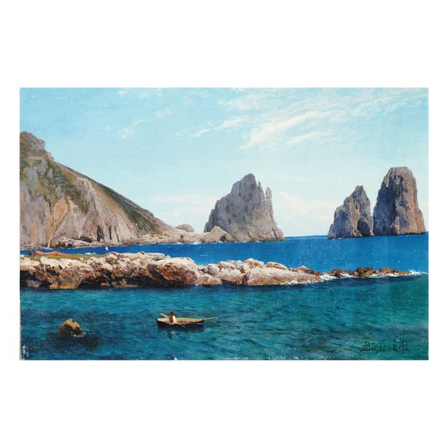 Tableaux plage Albert Bierstadt - Rame sur les rochers