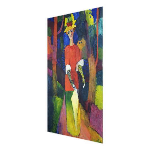 Tableau multicolore August Macke - Femme dans un parc
