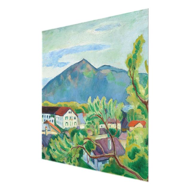 Tableau verre montagne August Macke - Paysage de printemps à Tegernsee