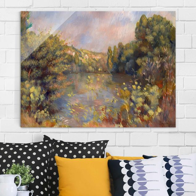 Déco mur cuisine Auguste Renoir - Paysage au bord du lac