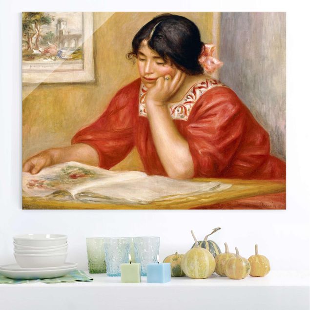 Déco mur cuisine Auguste Renoir - Léontine lisant