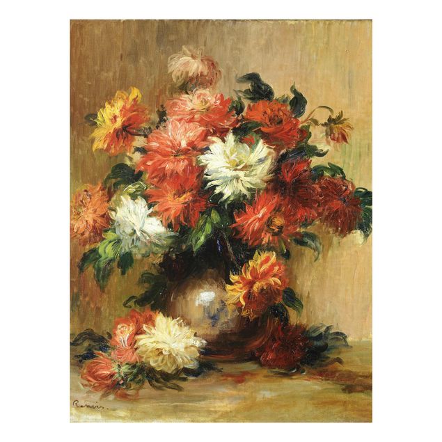 Tableaux modernes Auguste Renoir - Nature morte avec des dahlias