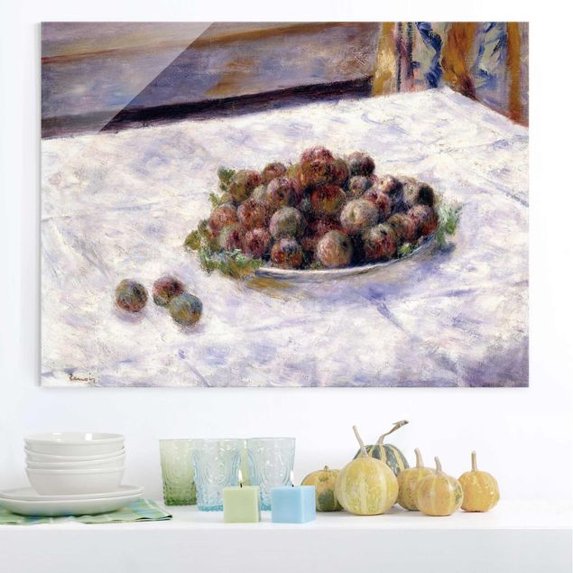 Déco murale cuisine Auguste Renoir - Nature morte, une assiette de prunes