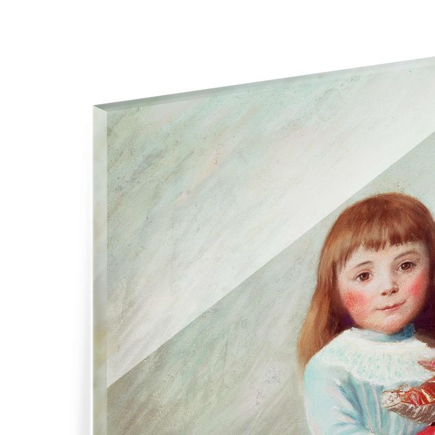 Tableau dominante rouge Auguste Renoir - Suzanne avec la marionnette Arlequin