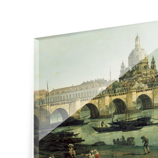 Tableaux modernes Bernardo Bellotto - Vue de Dresde depuis la rive droite de l'Elbe, avec le pont Auguste