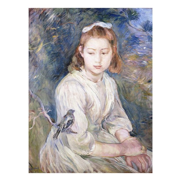 Tableau reproduction Berthe Morisot - Jeune fille avec un oiseau