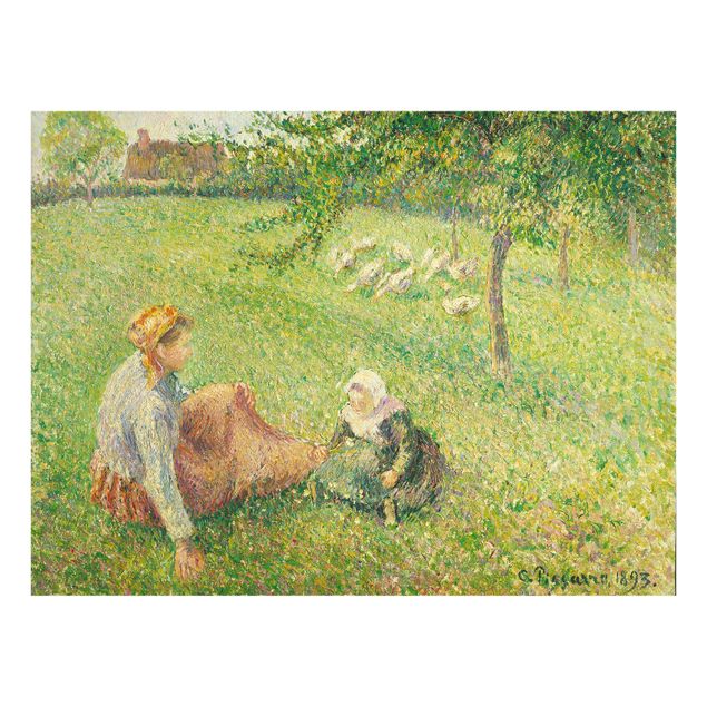 Tableaux romantisme Camille Pissarro - Le pâturage des oies