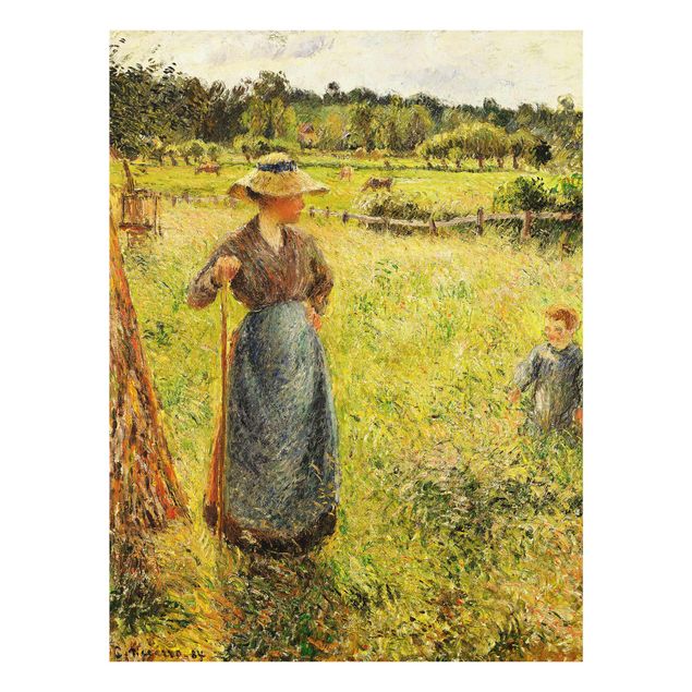 Tableau paysage Camille Pissarro - Le faucheur