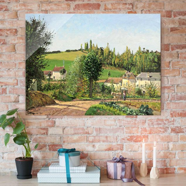 Déco mur cuisine Camille Pissarro - Hameau dans les collines surélevées de Pontoise