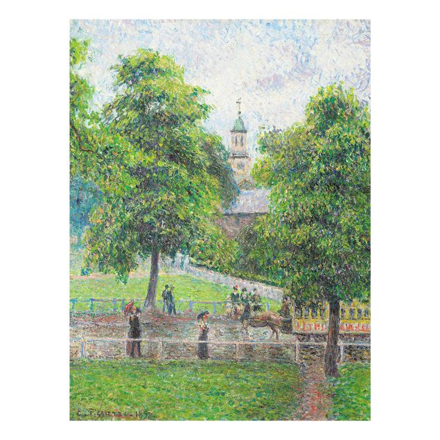 Tableau en pointillisme Camille Pissarro - L'église Sainte-Anne, Kew, Londres