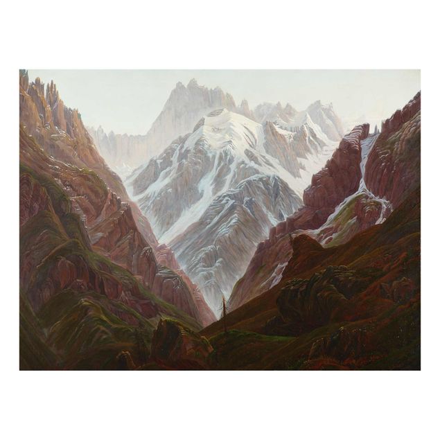 Tableau verre montagne Carl Gustav Carus - Hautes montagnes