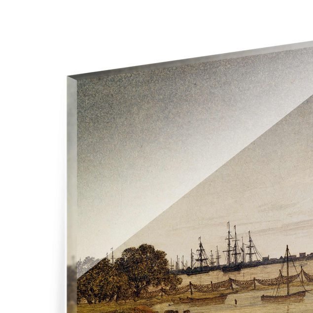 Tableau marron Caspar David Friedrich - Le port au clair de lune