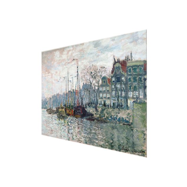 Tableau ville du monde Claude Monet - Vue du Prins Hendrikkade et du Kromme Waal à Amsterdam