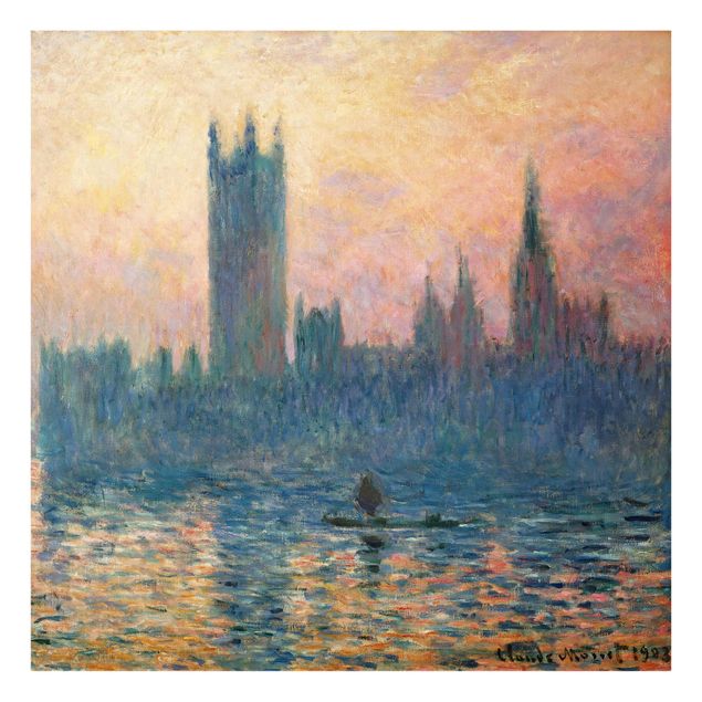 Tableaux Londres Claude Monet - Coucher de soleil à Londres