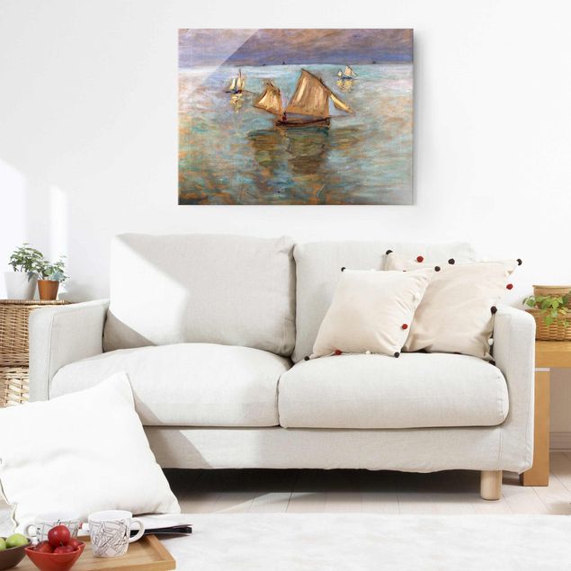 Tableaux Impressionnisme Claude Monet - Bateaux de pêche près de Pourville