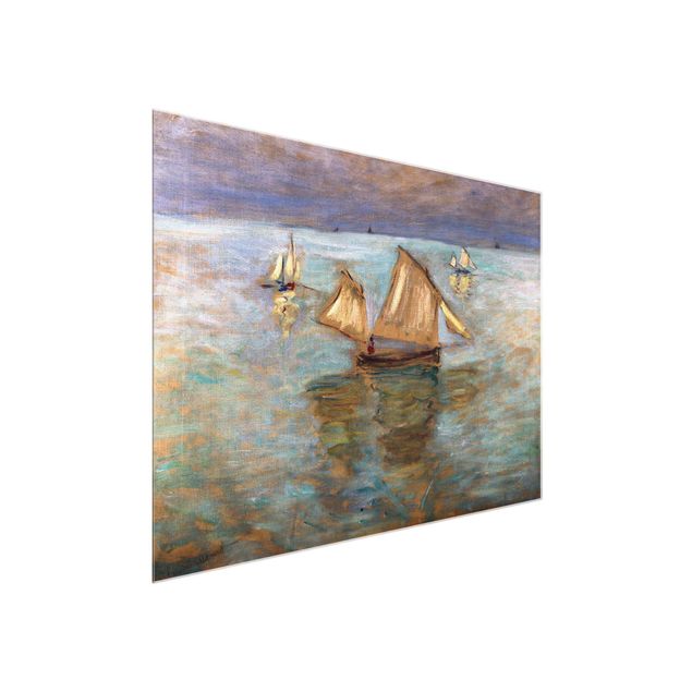 Tableaux mer Claude Monet - Bateaux de pêche près de Pourville