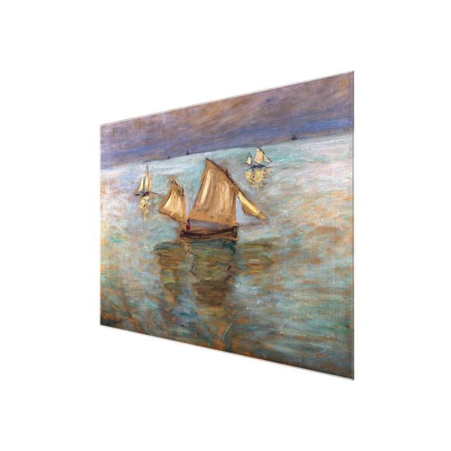 Tableaux mer Claude Monet - Bateaux de pêche près de Pourville