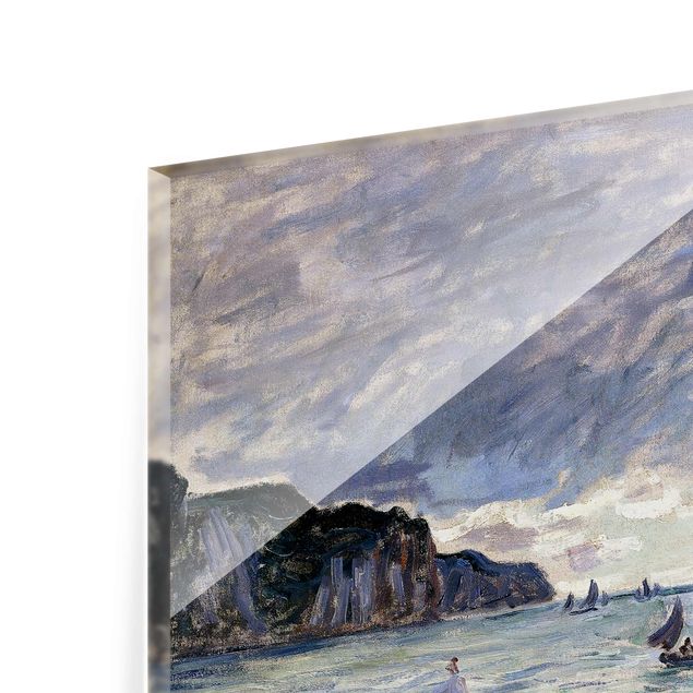 Tableau artistique Claude Monet - Bateaux de pêche devant la plage et les falaises de Pourville