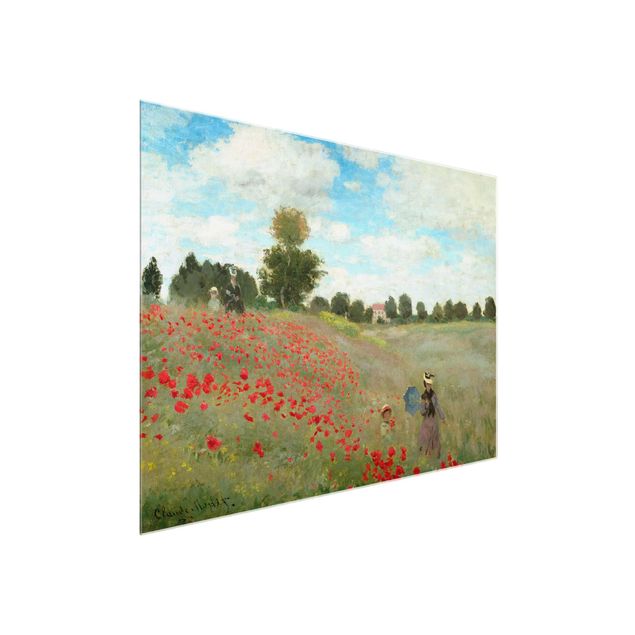 Toile impressionniste Claude Monet - Champ de coquelicots près d'Argenteuil