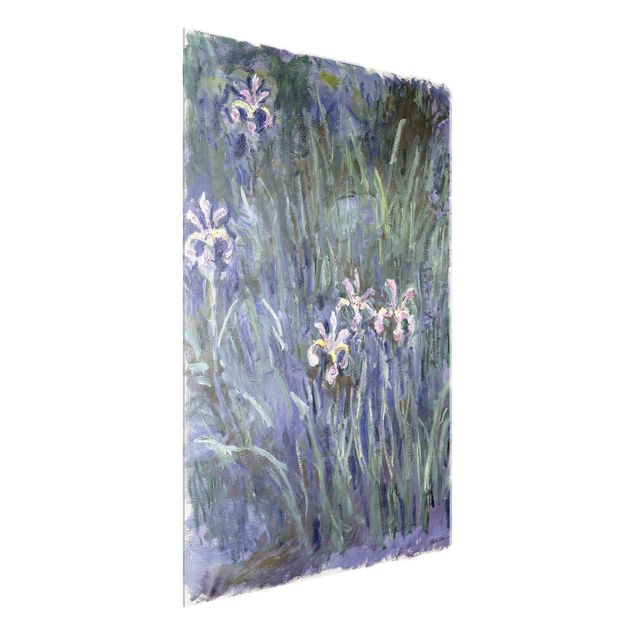 Tableaux en verre fleurs Claude Monet - Iris