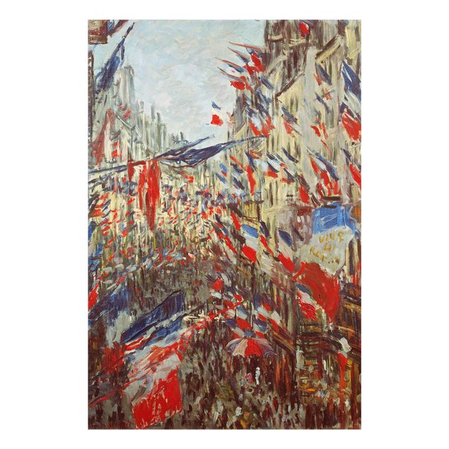 Tableaux moderne Claude Monet - La rue Montorgueil avec des drapeaux