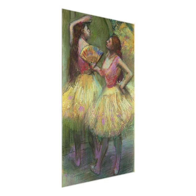 Tableau ballerine Edgar Degas - Deux danseurs avant de monter sur scène
