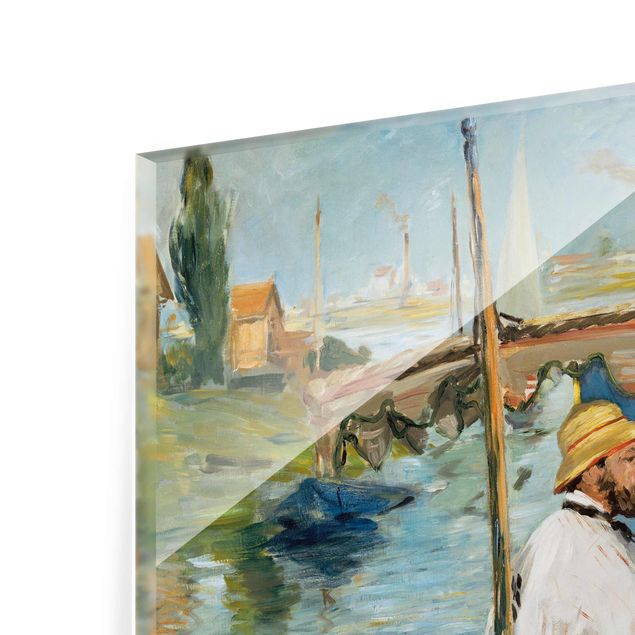 Tableau Manet Edouard Manet - Claude Monet peignant sur son bateau-atelier