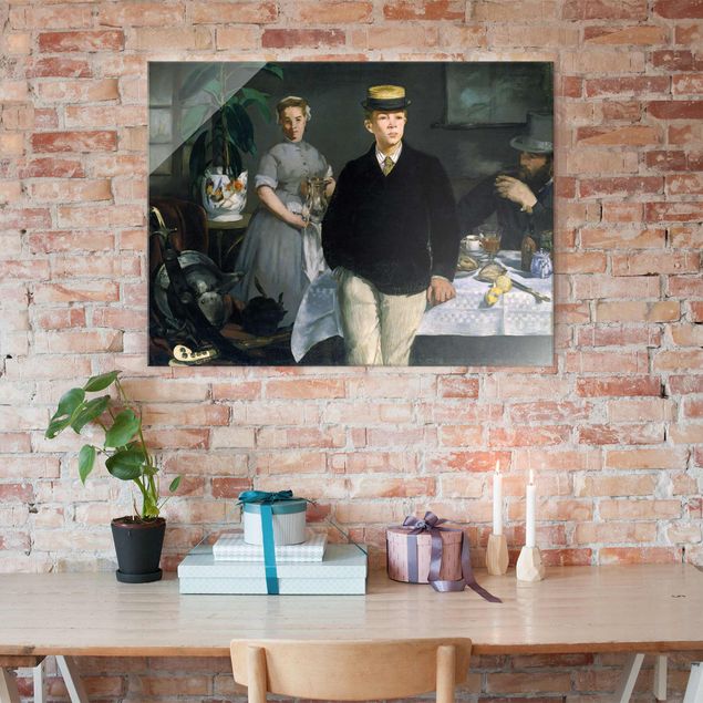Toile impressionniste Edouard Manet - Déjeuner dans l'atelier
