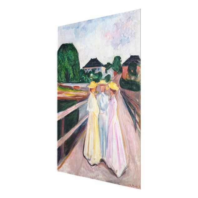 Tableau portrait Edvard Munch - Trois filles sur le pont