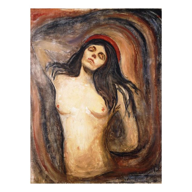 Tableaux en verre nu & érotisme Edvard Munch - Madone