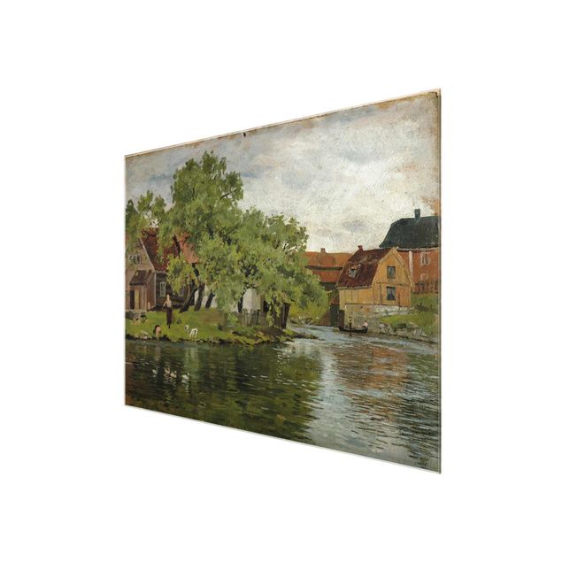 Tableaux moderne Edvard Munch - Scène sur la rivière Akerselven