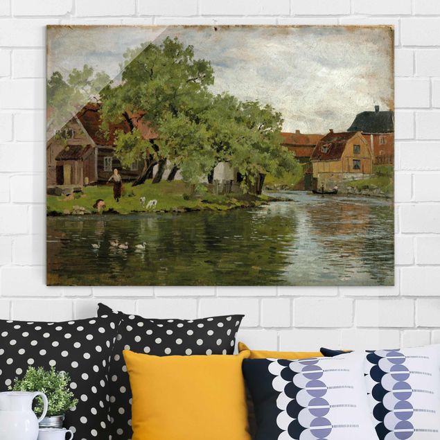 Déco mur cuisine Edvard Munch - Scène sur la rivière Akerselven