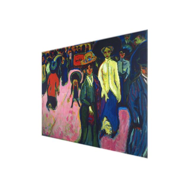 Tableaux de Ernst Ludwig Kirchner Ernst Ludwig Kirchner - Scène de rue - Devant une vitrine de magasin